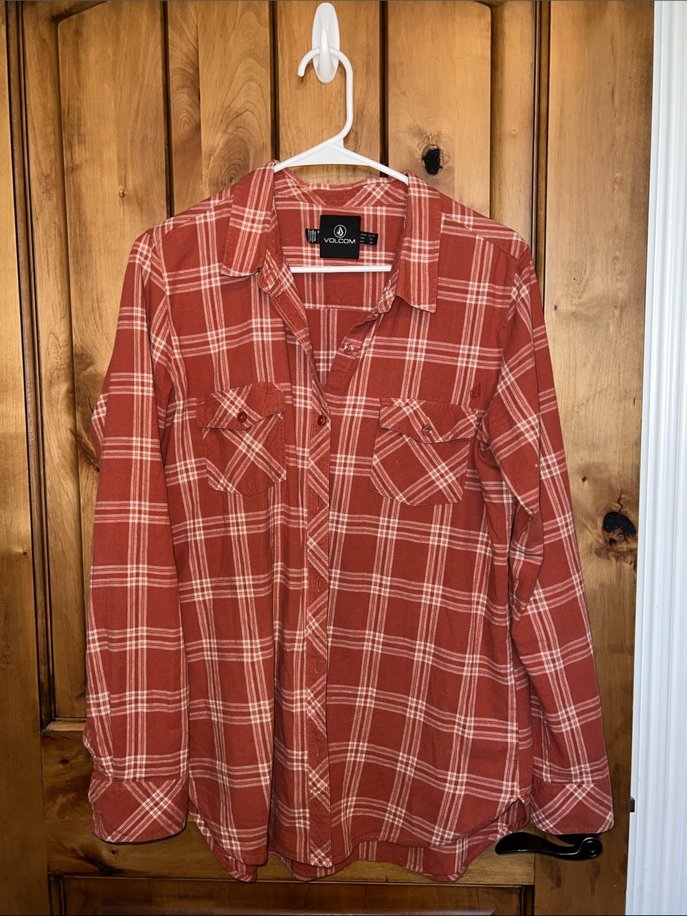 Volcom Rust Plaid Button-Down Shirt